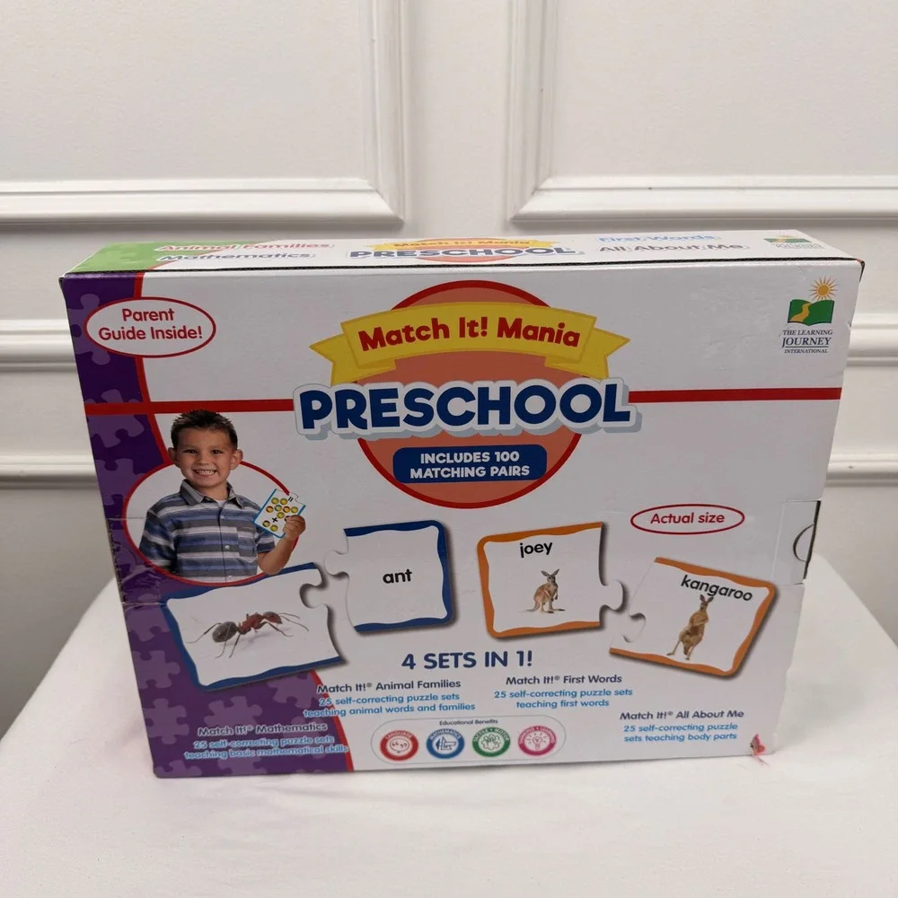The‎ Learning Journey Match It Mania Preschool 4-In-1 Puzzle Game Set 100 Pairs